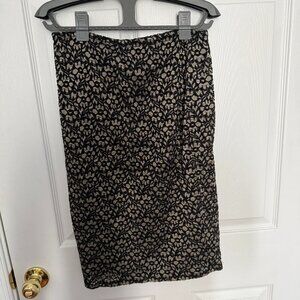 Paperdolls Lace Pencil Skirt Black & Nude Floral